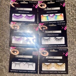 Mixed Lot Of 6 Packages Lashes False Lashes Adhesive Not Included New In Box